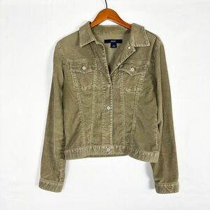 Vintage Y2K Gap Corduroy Jacket Green Size M Button‎ Down